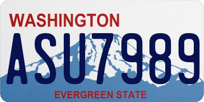 WA license plate ASU7989
