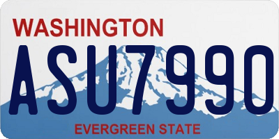 WA license plate ASU7990