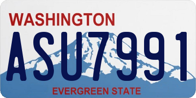 WA license plate ASU7991