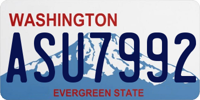 WA license plate ASU7992