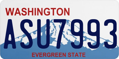 WA license plate ASU7993