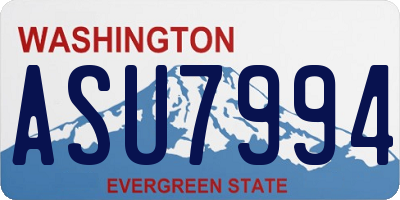 WA license plate ASU7994