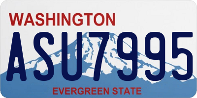 WA license plate ASU7995