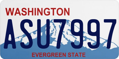 WA license plate ASU7997