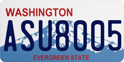 WA license plate ASU8005