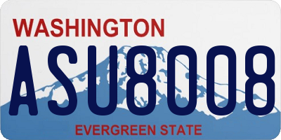 WA license plate ASU8008