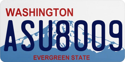 WA license plate ASU8009