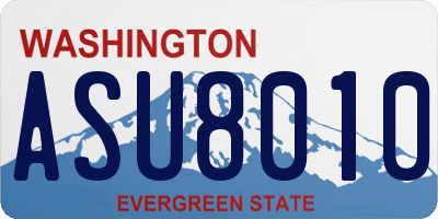 WA license plate ASU8010