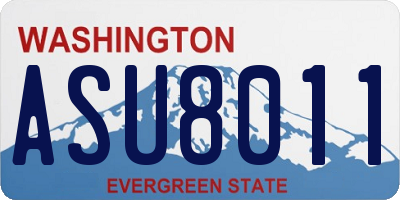 WA license plate ASU8011