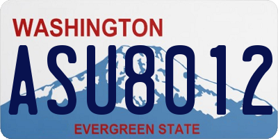 WA license plate ASU8012