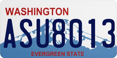 WA license plate ASU8013