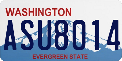 WA license plate ASU8014