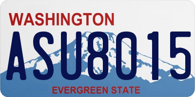 WA license plate ASU8015