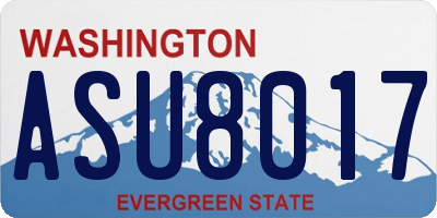 WA license plate ASU8017