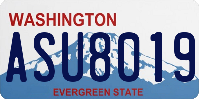 WA license plate ASU8019