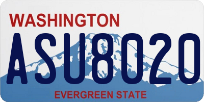 WA license plate ASU8020