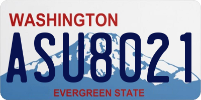 WA license plate ASU8021