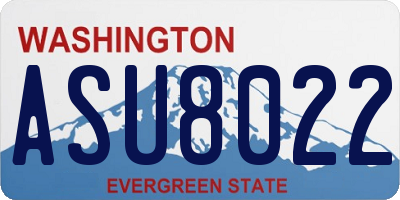 WA license plate ASU8022