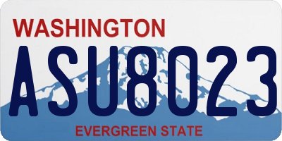 WA license plate ASU8023