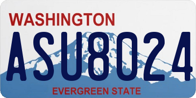 WA license plate ASU8024