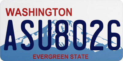 WA license plate ASU8026