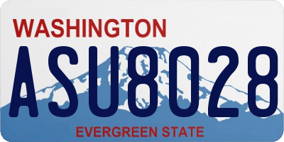 WA license plate ASU8028