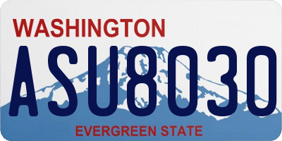 WA license plate ASU8030