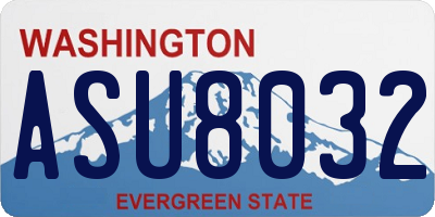 WA license plate ASU8032