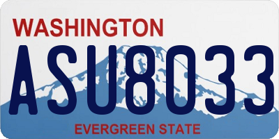 WA license plate ASU8033