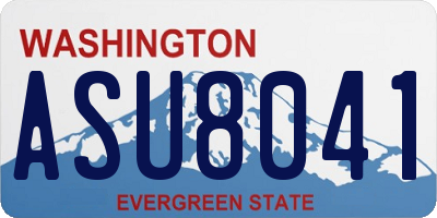 WA license plate ASU8041