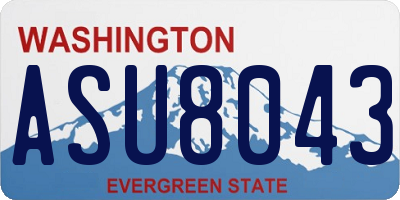 WA license plate ASU8043