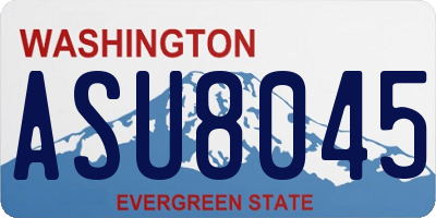 WA license plate ASU8045