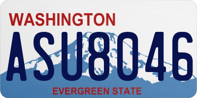 WA license plate ASU8046