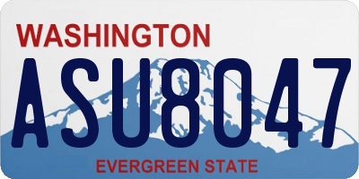 WA license plate ASU8047