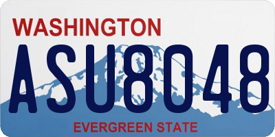 WA license plate ASU8048