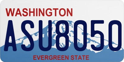 WA license plate ASU8050