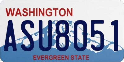 WA license plate ASU8051
