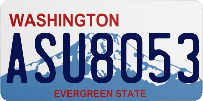 WA license plate ASU8053
