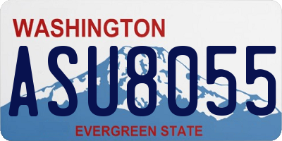 WA license plate ASU8055