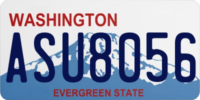 WA license plate ASU8056