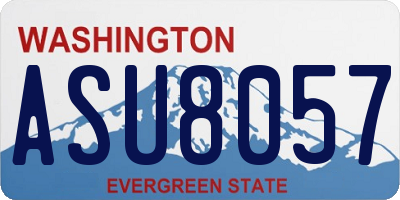 WA license plate ASU8057