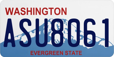 WA license plate ASU8061