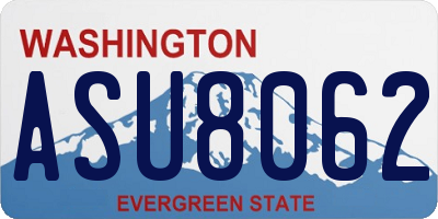 WA license plate ASU8062