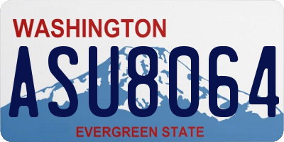 WA license plate ASU8064