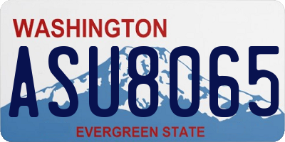 WA license plate ASU8065