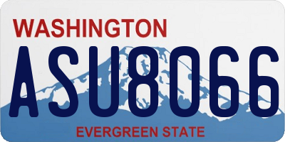 WA license plate ASU8066