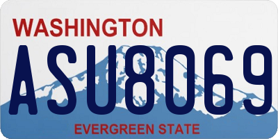 WA license plate ASU8069