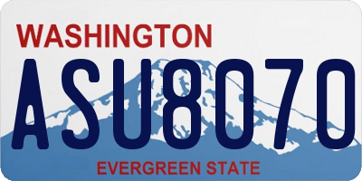 WA license plate ASU8070