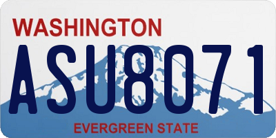 WA license plate ASU8071