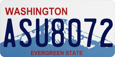 WA license plate ASU8072